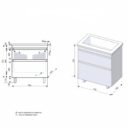Атлантика 80 тумба напольная