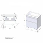 Атлантика 80 тумба напольная