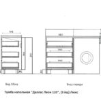 схема Тумба напольная Даллас ЛЕОН 120 (3 ящ.)