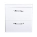 Тумба подвесная "Каре 60" (2 ящ.) Люкс белая, PLUS