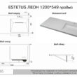 Умывальник ESTETUS ЛЕОН 1200 правый