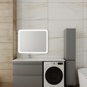 Тумба напольная Даллас 150, 2 ящика, Люкс серая, PLUS 04