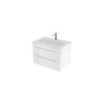 Тумба подвесная Бергамо мини 70 (2 ящ.) Люкс антискрейтч белый глянец 01